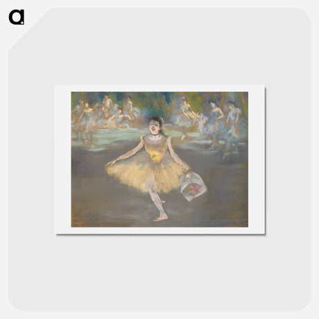 アートポストカード-Dancer with a Bouquet - エドガー ドガ Postcard.