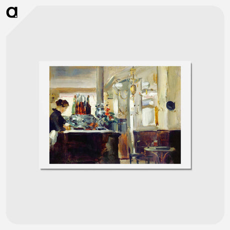 アートポストカード-Bon Bock Cafe - エドゥアール マネ Postcard.