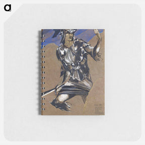 アートメモ帳-The Perseus Series - Study of Perseus in Armour for The Finding of Medusa - エドワード バーン ジョーンズ Memo.