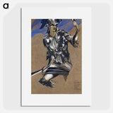 The Perseus Series - Study of Perseus in Armour for The Finding of Medusa - エドワード バーン ジョーンズ Poster.