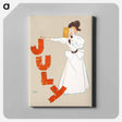アートパネル-Woman lighting up firecrackers - エドワード ペンフィールド Canvas.