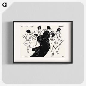 アートポスター-Nudes Dancing around a Shadow - エルンスト ルートヴィヒ キルヒナー Poster.