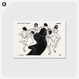 アートポストカード-Nudes Dancing around a Shadow - エルンスト ルートヴィヒ キルヒナー Postcard.