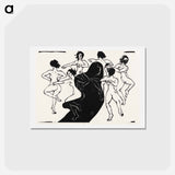 アートポストカード-Nudes Dancing around a Shadow - エルンスト ルートヴィヒ キルヒナー Postcard.