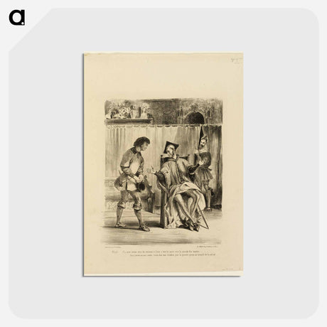 アートポストカード-イエロー - ウジェーヌ ドラクロワ Postcard.