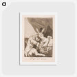 アートポストカード-Is the doctor or the disease killing him? - フランシスコ デ ゴヤ Postcard.