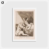 アートポストカード-Is the doctor or the disease killing him? - フランシスコ デ ゴヤ Postcard.