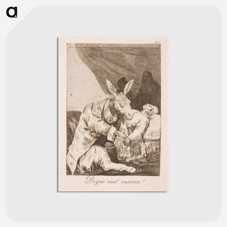 アートポストカード-Is the doctor or the disease killing him? - フランシスコ デ ゴヤ Postcard.