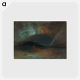 アートポストカード-Aurora Borealis - フレデリック エドウィン チャーチ Postcard.