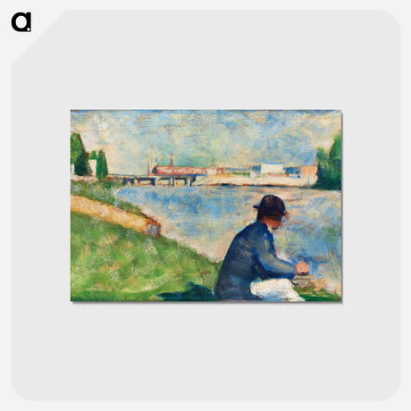 アートポストカード-Study for "Bathers at Asnières" - ジョルジュ スーラ Postcard.