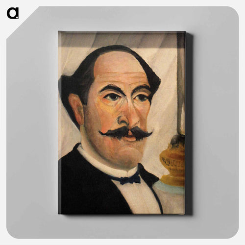 Self-Portrait of the Artist with a Lamp - Henri Rousseau Canvas.