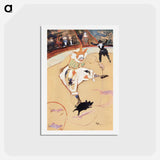 アートポストカード-At the Circus Fernando: Medrano with a Piglet - アンリ ド トゥールーズ ロートレック Postcard.