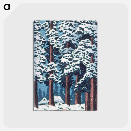 アートポストカード-Cedar Tree-Lined Road at Nikkō - 高橋 宏明 Postcard.