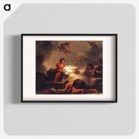 アートポスター-The Adoration of the Shepherds. - ジャン オノレ フラゴナール Poster.