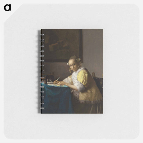 A Lady Writing a Letter - ヨハネス フェルメール Memo.