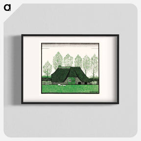 アートポスター-Farmhouse with thatched roof - ユリー デ フラーハ Poster.