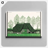 Farmhouse with thatched roof - ユリー デ フラーハ Canvas.