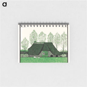 アートメモ帳-Farmhouse with thatched roof - ユリー デ フラーハ Memo.