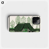 Farmhouse with thatched roof - Julie de Graag Phone Case.