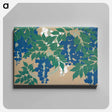 アートパネル-Wisteria from Momoyogusa–Flowers of a Hundred Generations - 神坂 雪佳 Canvas.