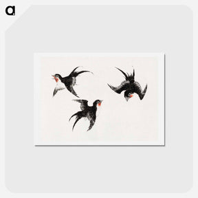 アートポストカード-Katsushika Hokusai's birds - 葛飾 北斎 Postcard.