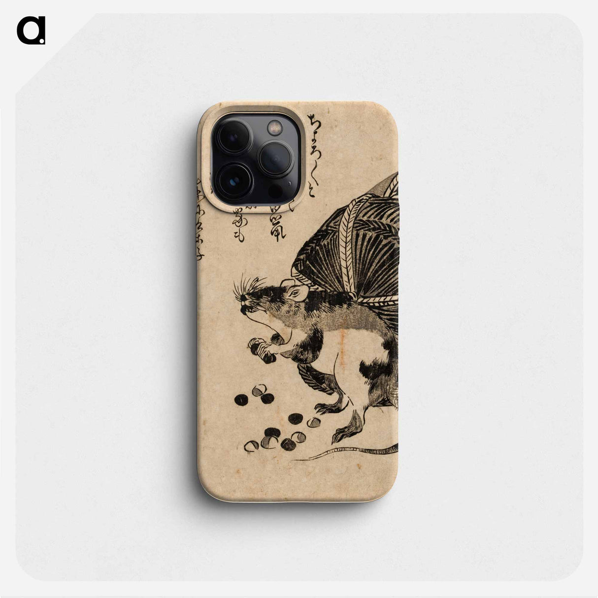 Mouse with a sack of rice - 喜多川 歌麿 Phone Case.
