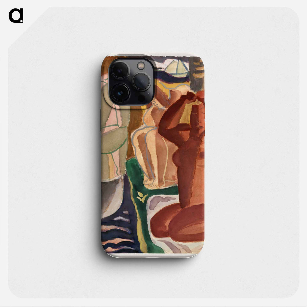 Two bathing women and a bridge figure - Leo Gerstel Phone Case.