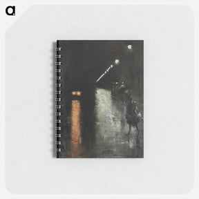 アートメモ帳-Nächtliche Straßenszene, Berlin - レッサー ユリィ Memo.
