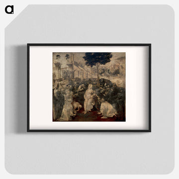 Adoration of the Magi - レオナルド ダ ヴィンチ Poster.