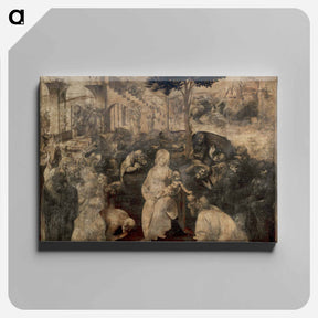 アートパネル-Adoration of the Magi - レオナルド ダ ヴィンチ Canvas.