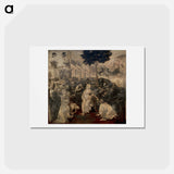 Adoration of the Magi - レオナルド ダ ヴィンチ Postcard.