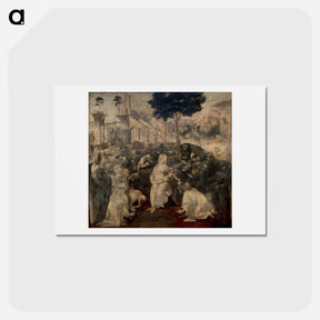 アートポストカード-Adoration of the Magi - レオナルド ダ ヴィンチ Postcard.