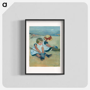 アートポスター-Children Playing on the Beach - メアリー カサット Poster.