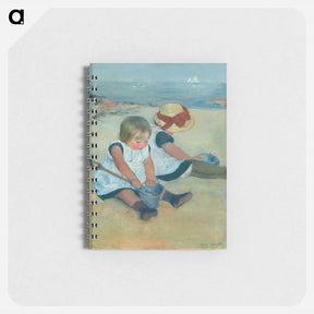 アートメモ帳-Children Playing on the Beach - メアリー カサット Memo.