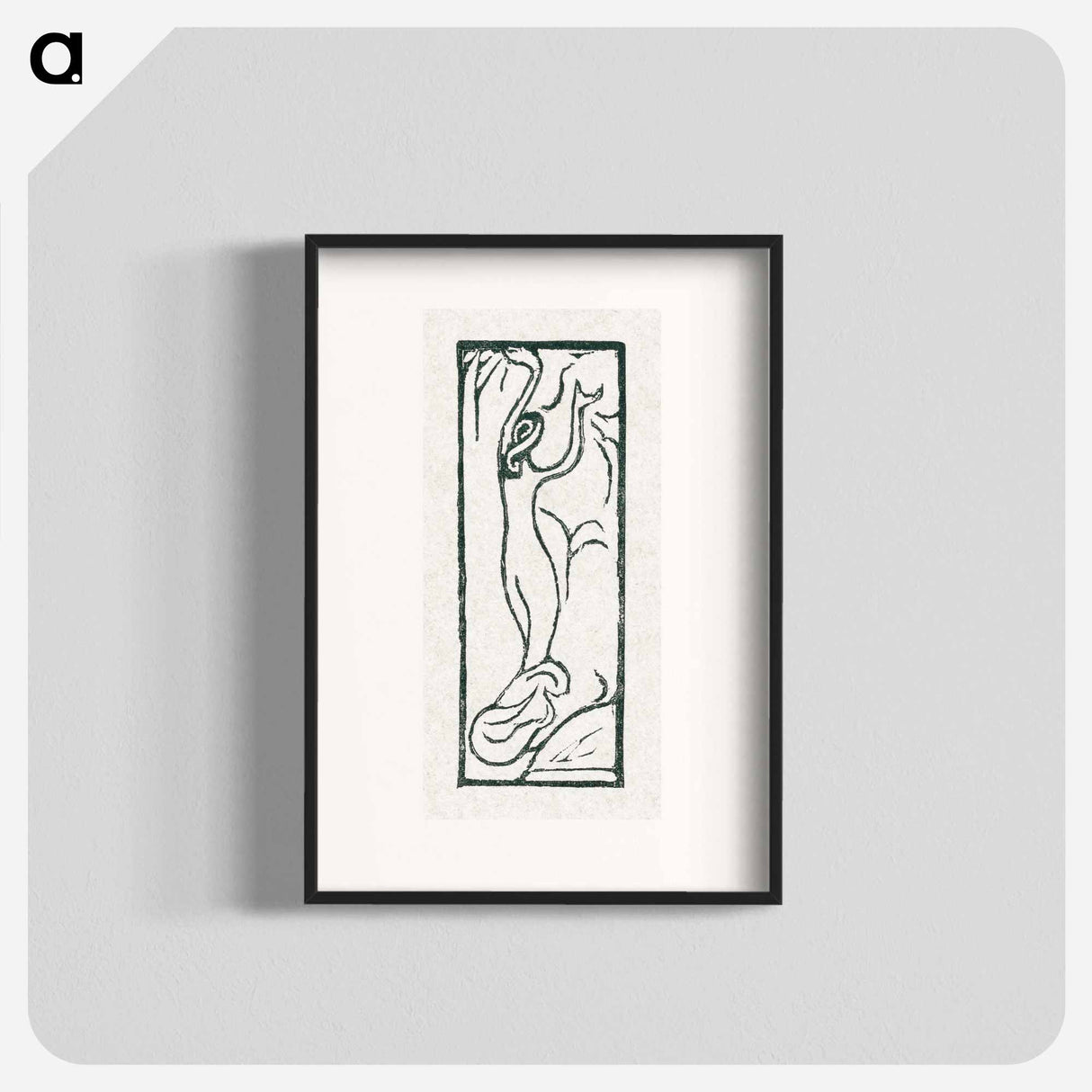 A naked woman illustration for a poetry collection by Paul Verlaine - Maurice Denis Poster.