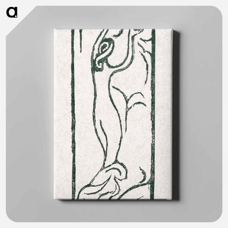 アートパネル-A naked woman illustration for a poetry collection by Paul Verlaine - モーリス ドニ Canvas.