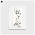 アートポストカード-A naked woman illustration for a poetry collection by Paul Verlaine - モーリス ドニ Postcard.