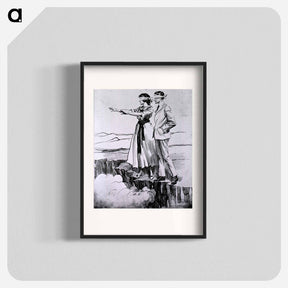 アートポスター-Venereal Disease Prevention Poster, Vignette of a Young Couple
 - 国立医学図書館 Poster.