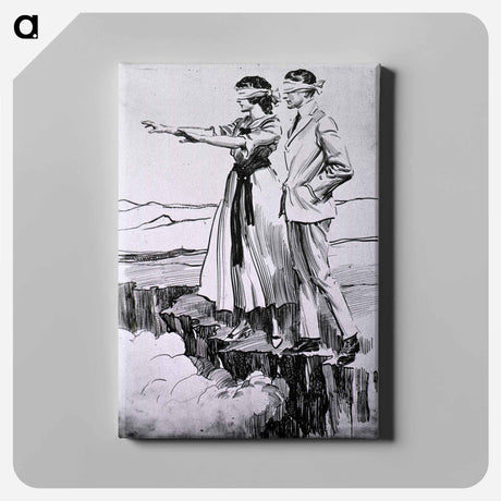 アートパネル-Venereal Disease Prevention Poster, Vignette of a Young Couple
 - 国立医学図書館 Canvas.