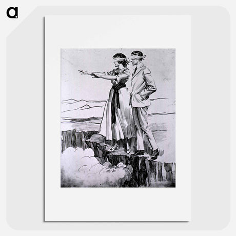 アートポスター-Venereal Disease Prevention Poster, Vignette of a Young Couple
 - 国立医学図書館 Poster.