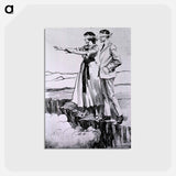 アートポストカード-Venereal Disease Prevention Poster, Vignette of a Young Couple
 - 国立医学図書館 Postcard.