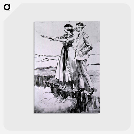 アートポストカード-Venereal Disease Prevention Poster, Vignette of a Young Couple
 - 国立医学図書館 Postcard.