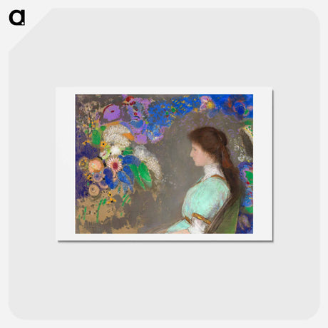 アートポストカード-Violette Heymann - オディロン ルドン Postcard.