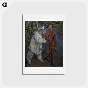 アートポストカード-Pierot and Harlequin (Mardi Gras) - ポール セザンヌ Postcard.