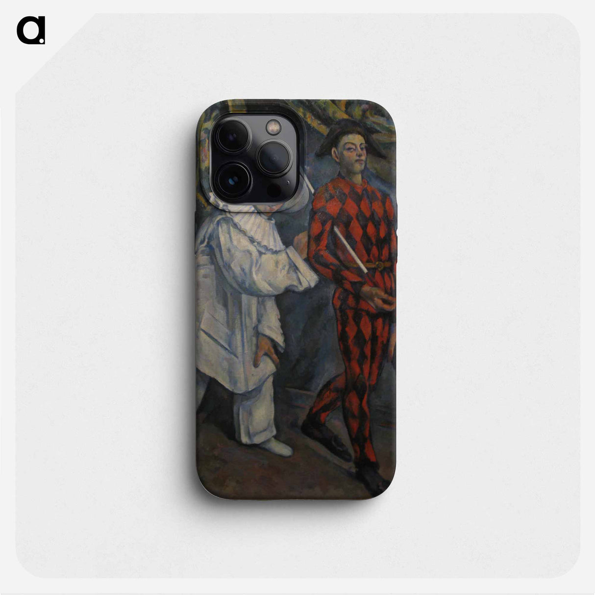 Pierot and Harlequin (Mardi Gras) - Paul Cezanne Phone Case.