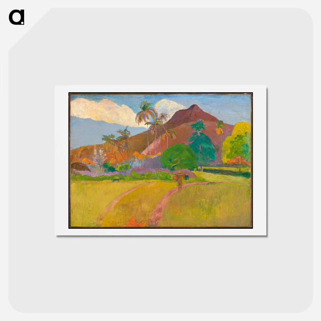 アートポストカード-Tahitian Landscape - ポール ゴーギャン Postcard.