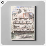 アートパネル-Design for Urne Buriall–Funeral Pyre - ポール ナッシュ Canvas.