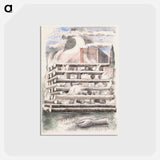 アートポストカード-Design for Urne Buriall–Funeral Pyre - ポール ナッシュ Postcard.