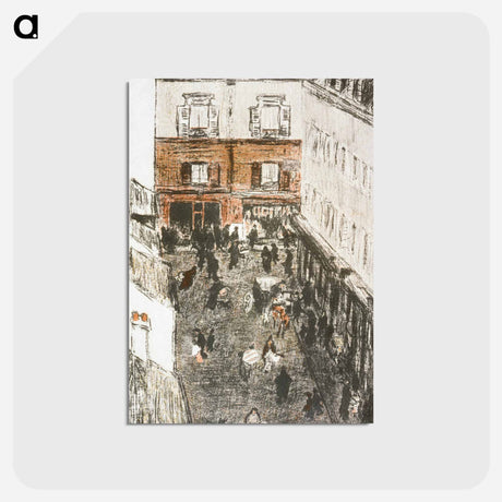 アートポストカード-Street Corner Seen From Above
 - ピエール ボナール Postcard.