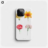 Flower set from La Botanique de JJ Rousseau - Pierre Joseph Redouté Phone Case.